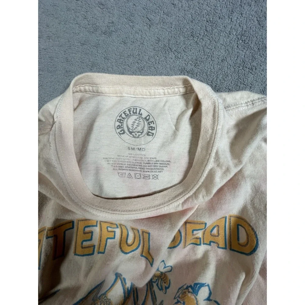 Grateful Dead Live! In Concert Graphic T-Shirt White/Pink Tie Dye SM/MD